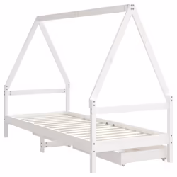 VidaXL 834469 Lit pour enfant Blanc Bois - Vue supplémentaire 7