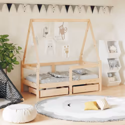 Créez un espace amusant pour votre petit avec ce fantastique cadre de lit en bois pour enfants ! Bois de pin massif : le cadr ...