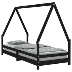 VidaXL 834485 Lit pour enfant Noir Bois