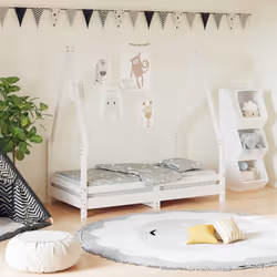 VidaXL 834487 Lit pour enfant Blanc Bois