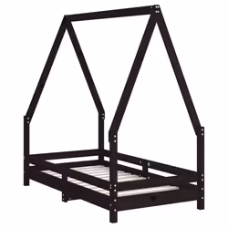 VidaXL 834488 Lit pour enfant Noir Bois