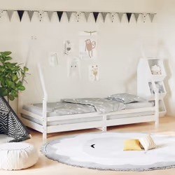 VidaXL 834493 Lit pour enfant Blanc Bois