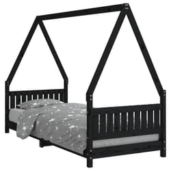 VidaXL 834497 Lit pour enfant Noir Bois