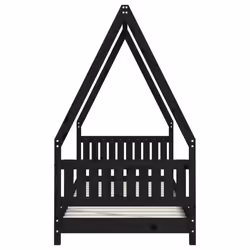 VidaXL 834497 Lit pour enfant Noir Bois - Vue supplémentaire 5