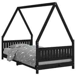 VidaXL 834500 Lit pour enfant Noir Bois