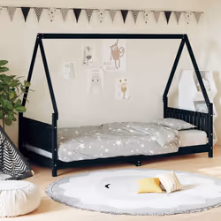 VidaXL 834500 Lit pour enfant Noir Bois