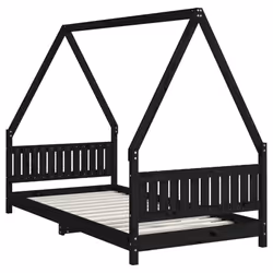 VidaXL 834500 Lit pour enfant Noir Bois
