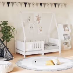 VidaXL 834502 Lit pour enfant Blanc Bois