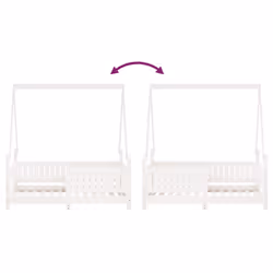 VidaXL 834502 Lit pour enfant Blanc Bois - Vue supplémentaire 8