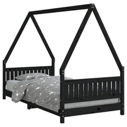 VidaXL 834509 Lit pour enfant Noir Bois