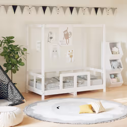 VidaXL 834511 Lit pour enfant Blanc Bois