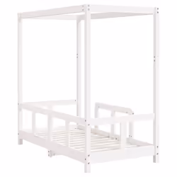 VidaXL 834511 Lit pour enfant Blanc Bois - Vue supplémentaire 6