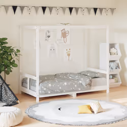 VidaXL 834514 Lit pour enfant Blanc Bois