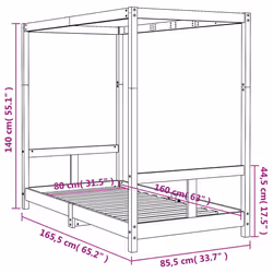 VidaXL 834514 Lit pour enfant Blanc Bois - Vue supplémentaire 8