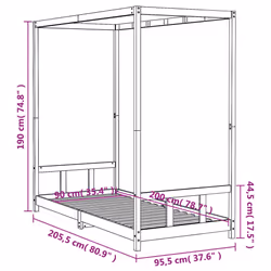 VidaXL 834523 Lit pour enfant Blanc Bois - Vue supplémentaire 8