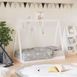 VidaXL 834526 Lit pour enfant Blanc Bois