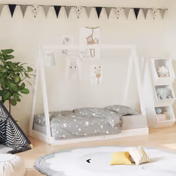 VidaXL 834538 Lit pour enfant Blanc Bois