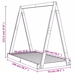 VidaXL 834538 Lit pour enfant Blanc Bois - Vue supplémentaire 8