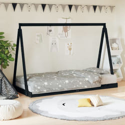 Vidaxl - Cadre de lit pour enfants noir 90x200 cm bois de pin massif