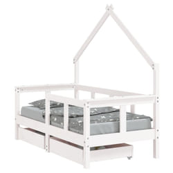 VidaXL 834541 Lit pour enfant Blanc Bois