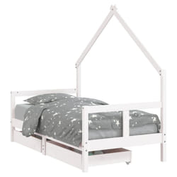 VidaXL 834547 Lit pour enfant Blanc Bois