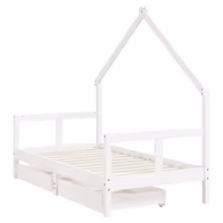 VidaXL 834547 Lit pour enfant Blanc Bois