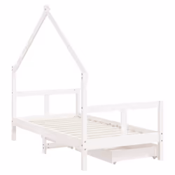 VidaXL 834547 Lit pour enfant Blanc Bois - Vue supplémentaire 7