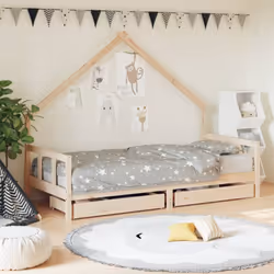 Créez un espace amusant pour votre petit avec ce fantastique cadre de lit en bois pour enfants ! Bois de pin massif : le cadr ...