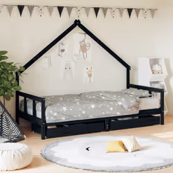 VidaXL 834554, Noir, Bois, 90 x 200 mm, 1 pièce(s)