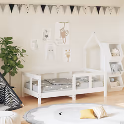 VidaXL 834556 Lit pour enfant Blanc Bois