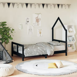VidaXL 834560 Lit pour enfant Noir Bois
