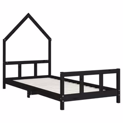 VidaXL 834563 Lit pour enfant Noir Bois