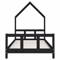VidaXL 834563 Lit pour enfant Noir Bois - Vue supplémentaire 4