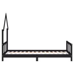 VidaXL 834563 Lit pour enfant Noir Bois - Vue supplémentaire 5