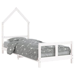 VidaXL 834565 Lit pour enfant Blanc Bois