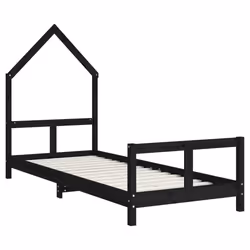 VidaXL 834566 Lit pour enfant Noir Bois