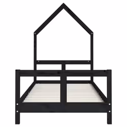 VidaXL 834566 Lit pour enfant Noir Bois - Vue supplémentaire 4