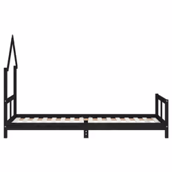 VidaXL 834566 Lit pour enfant Noir Bois - Vue supplémentaire 5