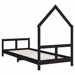 VidaXL 834566 Lit pour enfant Noir Bois - Vue supplémentaire 6