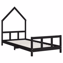 VidaXL 834569 Lit pour enfant Noir Bois