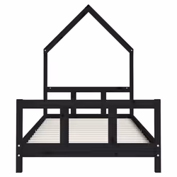 VidaXL 834569 Lit pour enfant Noir Bois - Vue supplémentaire 4
