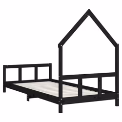 VidaXL 834569 Lit pour enfant Noir Bois - Vue supplémentaire 6