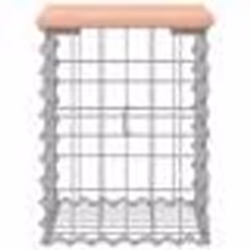 vidaXL Banc de jardin design gabion 33x31x42 cm bois massif de douglas