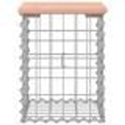 vidaXL Banc de jardin design gabion 33x31x42 cm bois massif de douglas