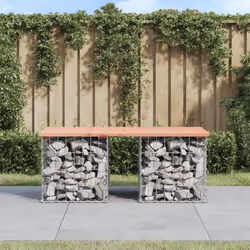 vidaXL Banc de jardin design gabion 103x44x42cm bois massif de douglas