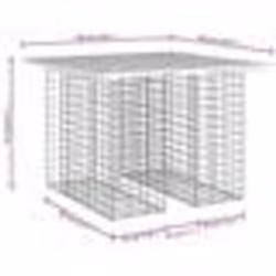 vidaXL Banc de jardin design gabion 100x102x72 cm bois de pin imprégné