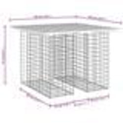 vidaXL Banc de jardin design gabion 100x102x72 cm bois de pin imprégné