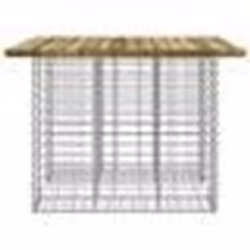 vidaXL Banc de jardin design gabion 100x102x72 cm bois de pin imprégné