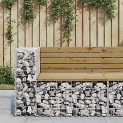 Vidaxl - Banc de jardin design gabion 92x71x65,5cm bois de pin imprégné