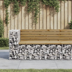 Vidaxl - Banc de jardin design gabion 122x71x65,5cm bois de pin imprégné